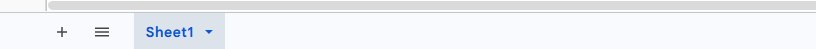 Google Sheets tab bar showing only Sheet1 after the Pivot Table 1 tab was hidden